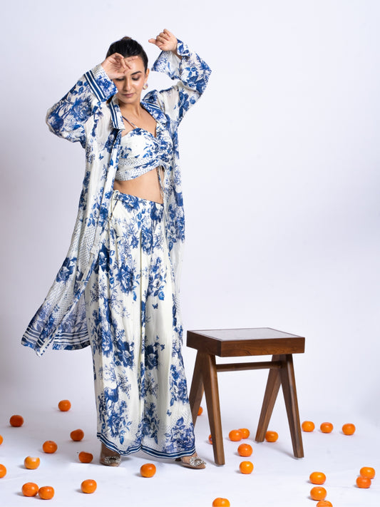 COLLARED PRINTED CO-ORD SET