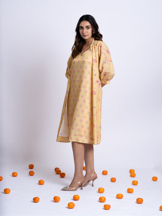 LINEN JACKET STYLE DRESS