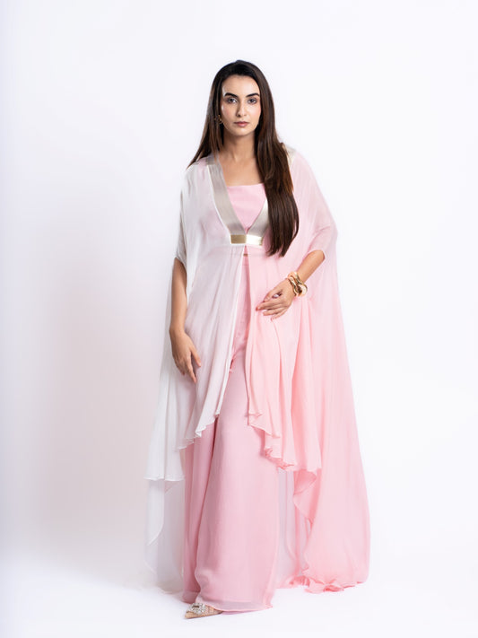 METALLIC STRUCTURED CAPE SET