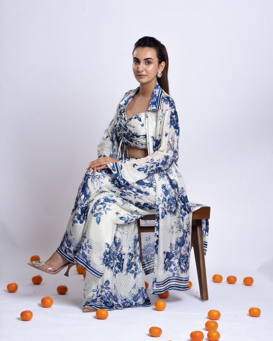 COLLARED PRINTED CO-ORD SET