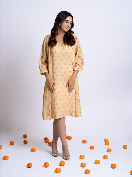 LINEN JACKET STYLE DRESS