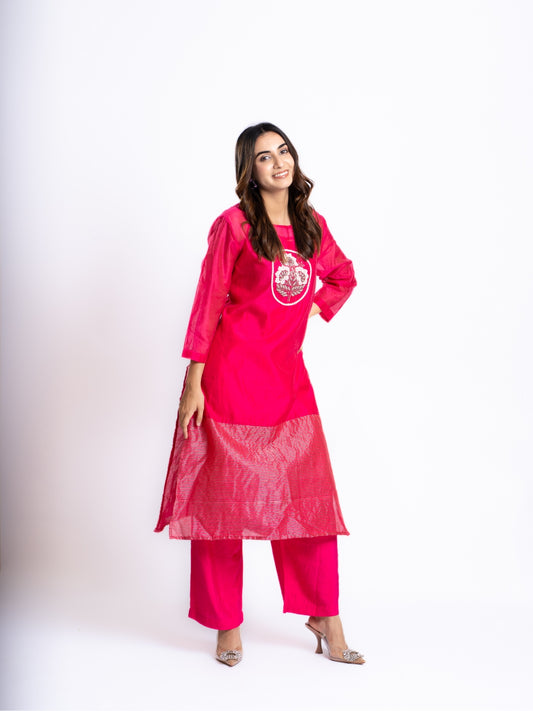 HOT PINK KURTA SET